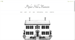 Desktop Screenshot of poplarhillmansion.org