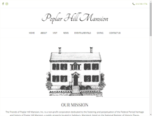 Tablet Screenshot of poplarhillmansion.org